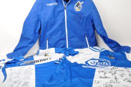 1980S BRISTOL ROVERS SIGNED T-SHIRTS & JACKET