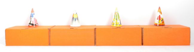 CLARICE CLIFF - BIZARRE - COLLECTION OF FOUR SUGAR CASTORS