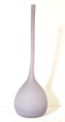 LARGE VINTAGE STUDIO ART GLASS OPAQUE LILAC FLOOR VASE