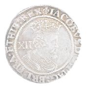 KING JAMES I HAMMERED SILVER SHILLING