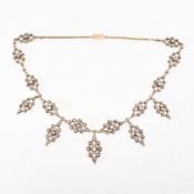 19TH CENTURY GOLD & DIAMOND COLLAR NECKLACE