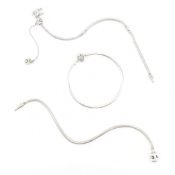 THREE SILVER BRACELETS - PANDORA & TRUTH