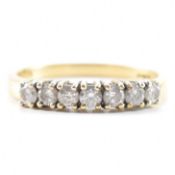 HALLMARKED 18CT GOLD & DIAMOND 7 STONE RING
