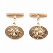 VINTAGE HALLMARKED 9CT GOLD CUFFLINKS