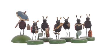 VINTAGE HAND MADE WOODEN MINIATURE LADY BIRD BAND