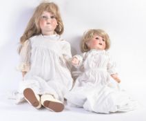 EARLY 20TH CENTURY GERMAN ARMAND MARSEILLE BISQUE HEADED DOLLS