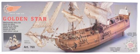 WOODEN MODEL KIT - MANTUA MODEL - 1/150 GOLDEN STAR BRIG BOAT