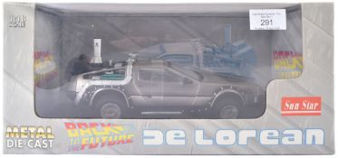 ORIGINAL SUN STAR MADE 1/18 SCALE BACK TO THE FUTURE DE LOREAN DIECAST CAR