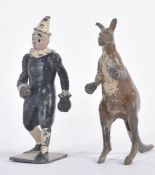 VINTAGE BRITAINS BOXING CLOWN & KANGAROO FIGURES