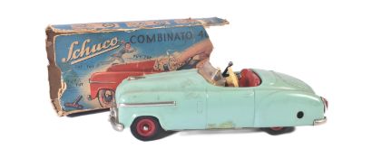 VINTAGE WEST GERMAN SCHUCO TINPLATE CLOCKWORK MODEL CAR