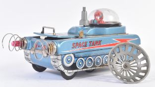 VINTAGE JAPANESE TINPLATE BATTERY OPERATED SPACE TANK
