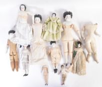 COLLECTION OF VINTAGE CHINA HEAD DOLLS