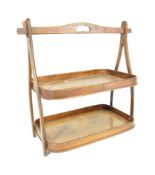 19TH CENTURY MAHOGANY TWO TIER BUTLERS TRAY