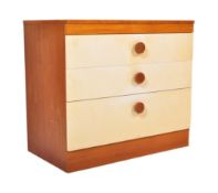 RETRO MID CENTURY TEAK PEDESTAL CHEST OF DRAWERS