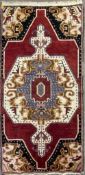 VINTAGE 1940S TURKISH ALTAKULA HAND KNOTTED FLOOR RUG