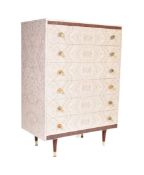 MID CENTURY FORMICA CHEST OF DRAWERS