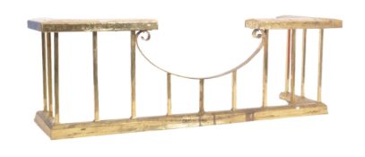 19TH CENTURY ARTS & CRAFTS BRASS CLUB FIRE FENDER