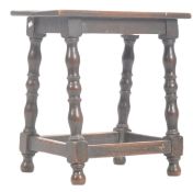 19TH CENTURY CARVED OAK JACOBEAN REVIVAL JOINT STOOL