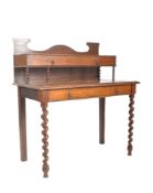19TH CENTURY MAHOGANY MARQUETRY INLAY WRITING TABLE DESK