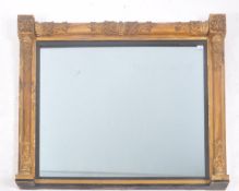 GEORGE III 19TH CENTURY GILT WOOD & GESSO OVERMANTEL MIRROR