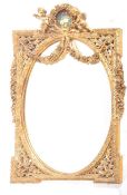 19TH CENTURY FRENCH GILT GESSO GARLAND PUTTI SWAG MIRROR