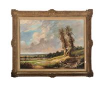 DENBY SWEETING (1936-2022) COUNTRY SCENE OIL PAINTING