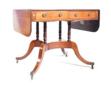 GEORGE III 19TH CENTURY MAHOGANY SOFA DROP LEAF TABLE