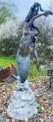 MARINA - LARGE AND IMPRESSIVE BRONZE MERMAID SCULPTURE