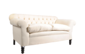 VICTORIAN 19TH CENTURY DROP ARM CHESTERFIELD SOFA SETTEE