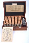 AMERICAN 19TH CENTURY MAHOGANY CASED HOMEOPATHIC SET