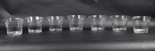 SEVEN EARLY 19TH CENTURY CRYSTAL WINE GLASS RINSERS