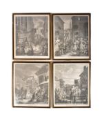 AFTER W. HOGARTH (1697 - 1764) - 'THE TIMES OF THE DAY' ENGRAVINGS