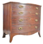 GEORGE III MAHOGANY BOW FRONT CHEST OF DRAWERS