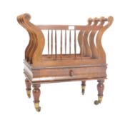 VICTORIAN 19TH CENTURY MAHOGANY CANTERBURY STAND