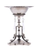LATE VICTORIAN NEOCLASSICAL STYLE SILVER PLATED CENTREPIECE