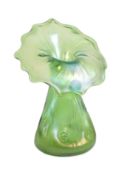 LOETZ ART NOUVEAU GREEN GLASS CRETA RUSTICANA VASE