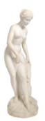 AFTER ETIENNE MAURICE FALCONET STATUE MARBLE - VENUS AU BAIN