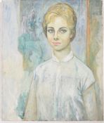 ALEX PORTNER - 20TH CENTURY OIL ON CANVAS PORTRAIT OF A LADY