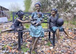 KEN ROSS - CONTEMPORARY BRONZE WORKED GARDEN FEATURE