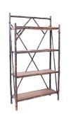 VICTORIAN AESTHETIC MOVEMENT BAMBOO OPEN BOOKCASE