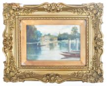 HENRIE PITCHER (1880-1904) THAMES AT PANGBOURNE PAINTING