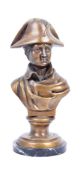 JV CHEMIN - 19TH CENTURY BRONZE BUST OF NAPOLEON