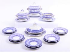 VICTORIAN DAVENPORT 'LILAC ATHENS' CERAMIC MINIATURE DINNER SET