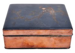 EARLY 20TH CENTURY JAPANESE MEIJI SILVER INLAID BOX