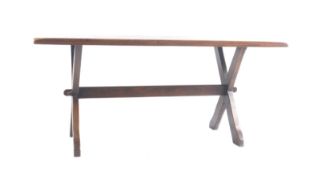 OAK COMMONWEALTH REVIVAL REFECTORY DINING TABLE