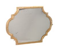 19TH CENTURY GILT WOOD & GESSO WORKED OVERMANTEL MIRROR