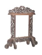 19TH CENTURY CHINESE HARDWOOD DRAGON PANEL SCREEN