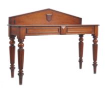 WILLIAM IV 19TH CENTURY MAHOGANY CONSOLE HALL TABLE