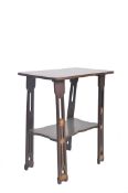 MANNER OF AMBROSE HEAL - ARTS & CRAFTS INLAID SIDE TABLE