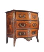 19TH CENTURY FRENCH ORMOLU BOMBE SHAPED CHEST OF DRAWERS